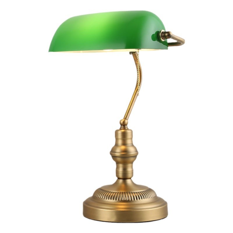 Lámpara de mesa retro estándar japonés antiguo Shanghai Chiang Kai-shek lámpara de Banco Lámpara de lectura de cabecera de oficina estándar británico se puede entregar en nombre de una pieza