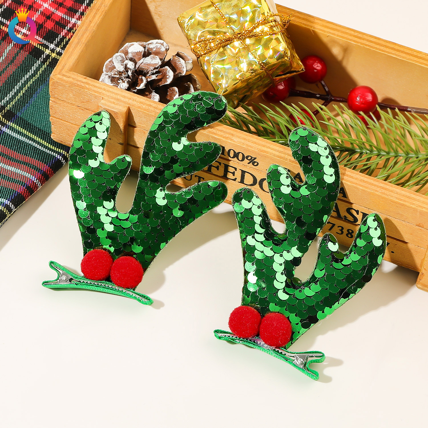 Cadeau de Noël Épingle à cheveux de Noël Déguisement de vacances Pince à bec de canard Pince à cheveux Pince à frange latérale Accessoires pour cheveux en gros_voghion.com