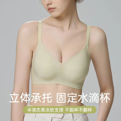 Invisible Jelly Braless Women's Adjusting Soft Support Underwire Bra for Nipple Coverage Anti-Sagging Ultra Soft Thin Undergarment