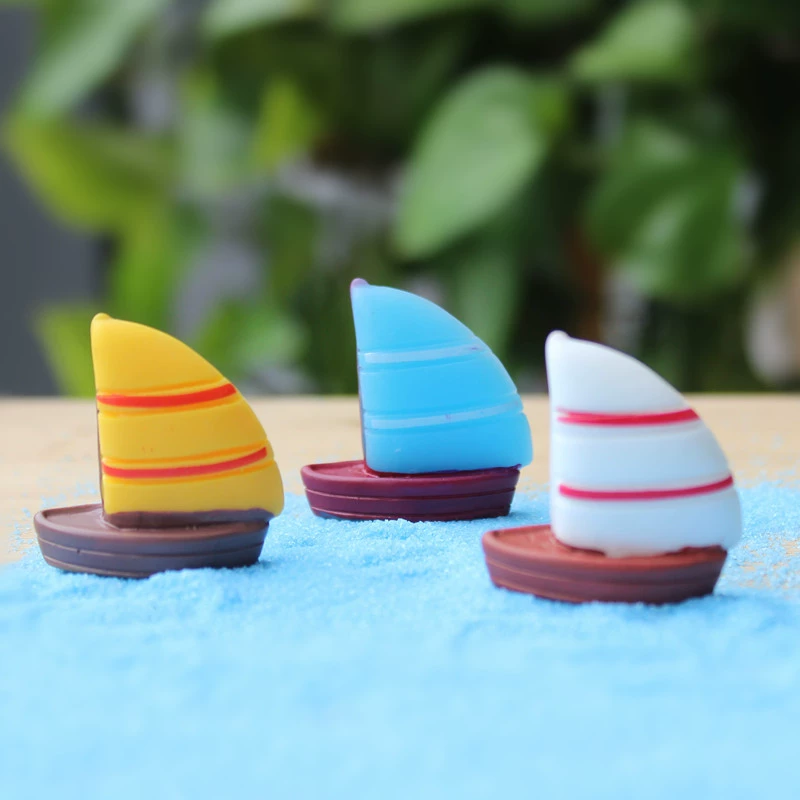 Миниатюрные сцены украшения средиземноморская лодка маленькие парусные украшения торт ручной работы DIY Материал океанской лодки