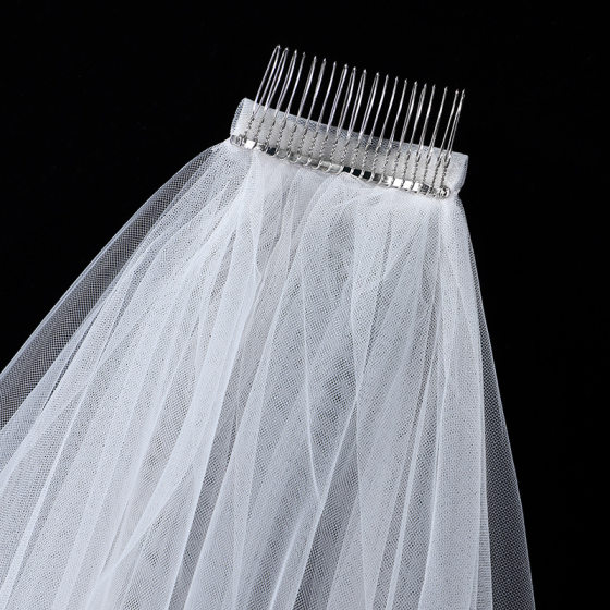 Veil Bride's Main Wedding Dress Headwear Pearl Lace Mori Retro Fairy High-grade Gentle Yarn License Photography Props