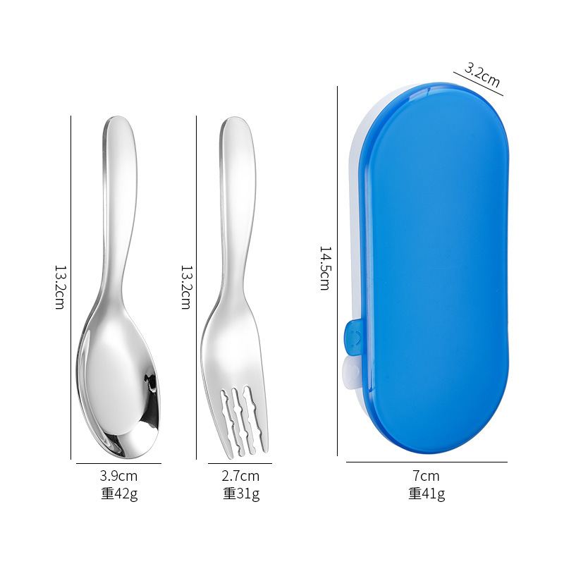 파란색 상자 + 304 스푼과 포크