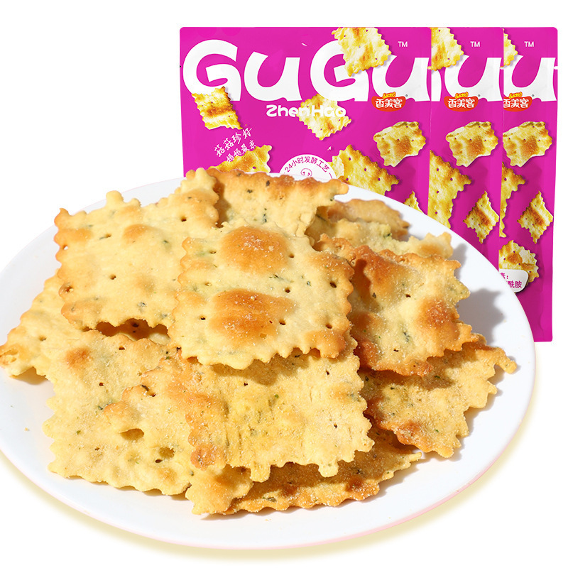 香美客苏打饼干菇菇珍好火爆鱿鱼咸味办公室休闲小零食食品批发|undefined