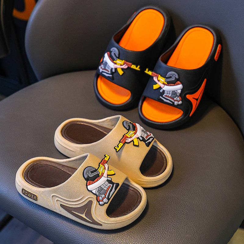 Zapatillas infantiles para niños 2025 nuevos niños al aire libre con suela suave antideslizante bebé comer zapatillas de pollo para niños mayores.