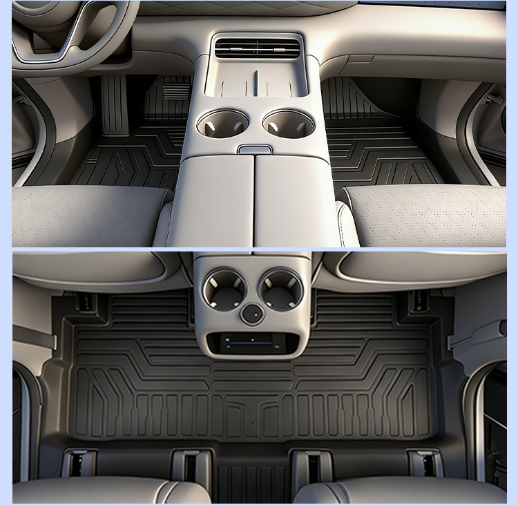 Suitable for Zhiji Ls9 Six-Seater Full-Surround Interior Modification Package, Threshold Waterproof Floor Mat Decoration, Tpe Car Floor Mats