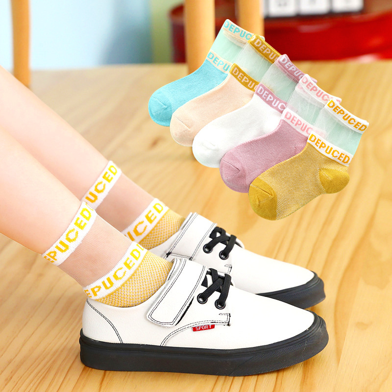 Children's Hot Selling Summer New Girls' Socks Breathable Mesh Cotton Socks Combed Cotton Socks Wholesale Children's Boat Socks