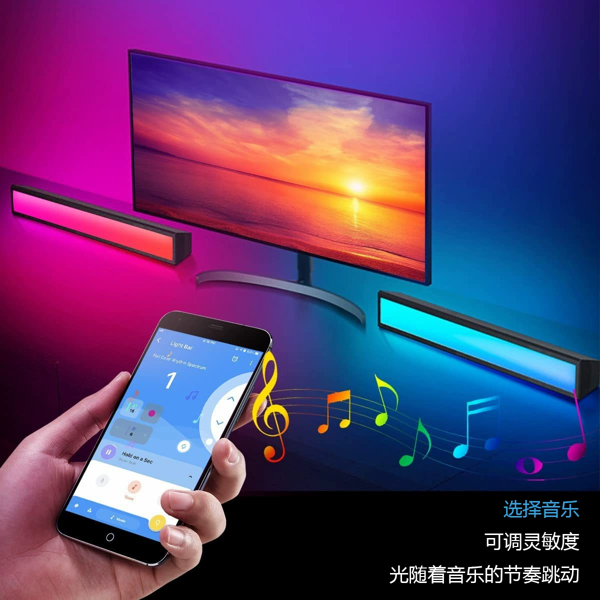 Индустриальная LED настольная лампа, ноутбук, свет, bluetooth