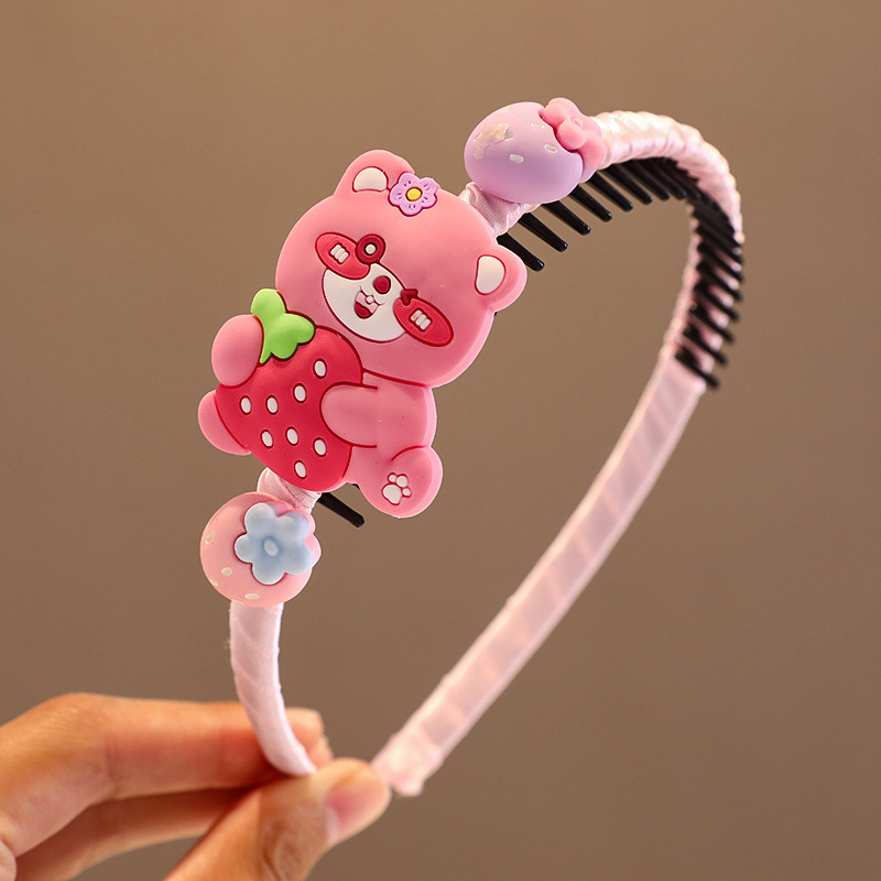 Kulomi niños bandas de cabello niñas escolares bandas de cabello no estrangulamiento niñas cortadas de cabello acabado artefacto peineta tocado