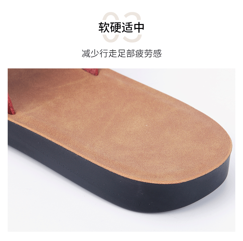 Dép sandal nữ quai ngang da PU mũi hở, đế bằng chống trượt, thoáng khí đi biển và đi trong nhà — màu vàng, màu xanh nhạt, màu xanh đậm, màu đỏ chi tiết 8