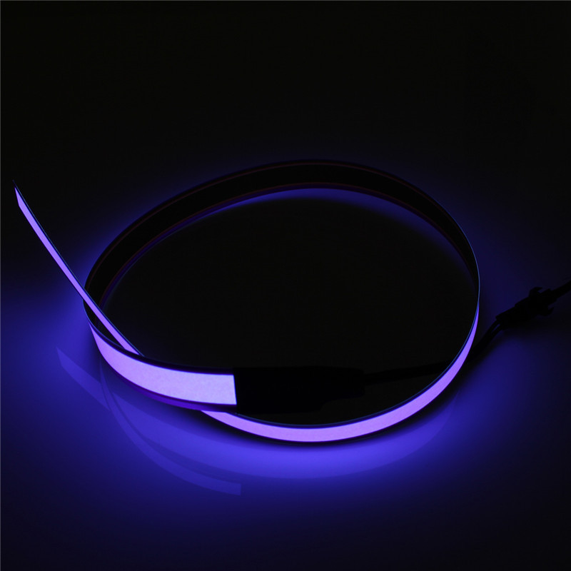 EL Wire: Qìchē Cold light sheet - purple-1cm50cm-with-battery-box