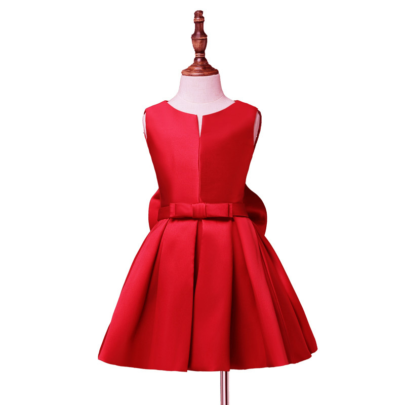 Comercio exterior europeo y americano Amazon AliExpress deseo niña de las flores vestido de un año vestido de princesa vestido de rendimiento sin mangas simple