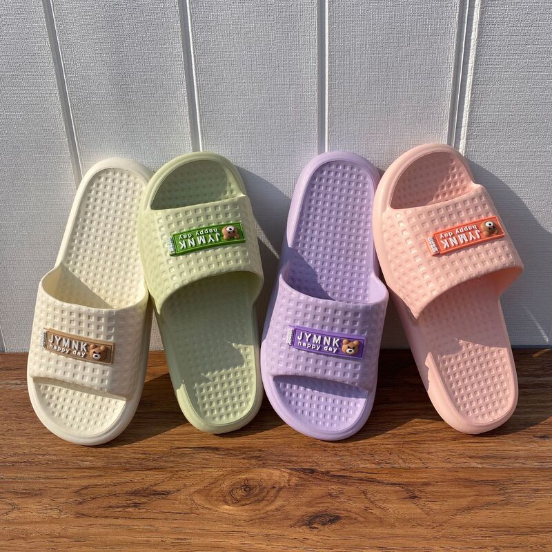 2025 New EVA Simple Slippers Women's Shoes Couple Waffle Plaid Monick Slippers Wholesale