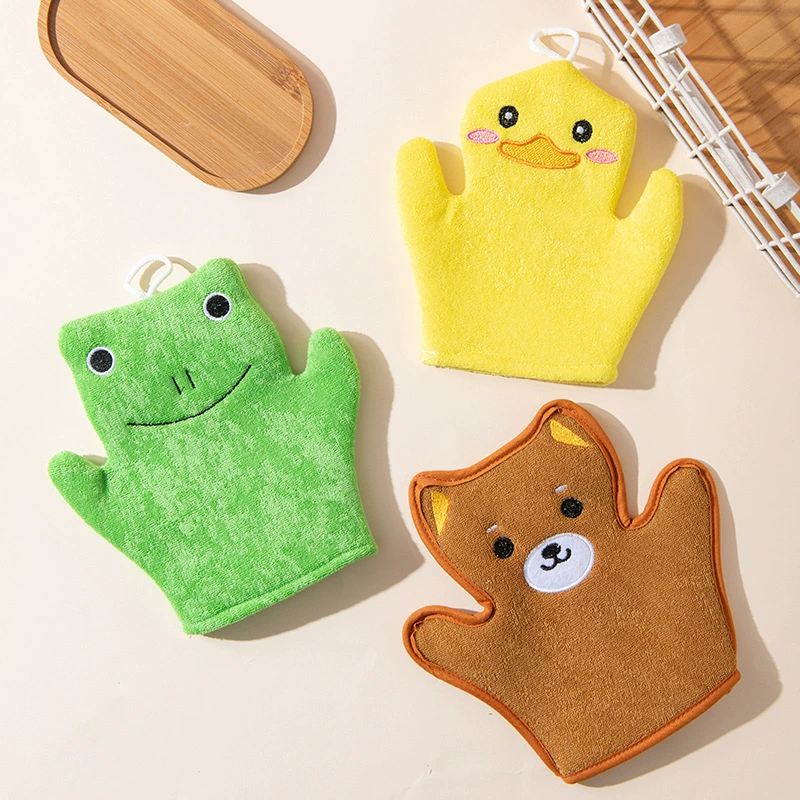 Детское банное полотенце с героями мультфильмов, бытовые безболезненные и безвредные перчатки для ванны, пенящаяся ванна для массажа спины с ремешком, банное полотенце