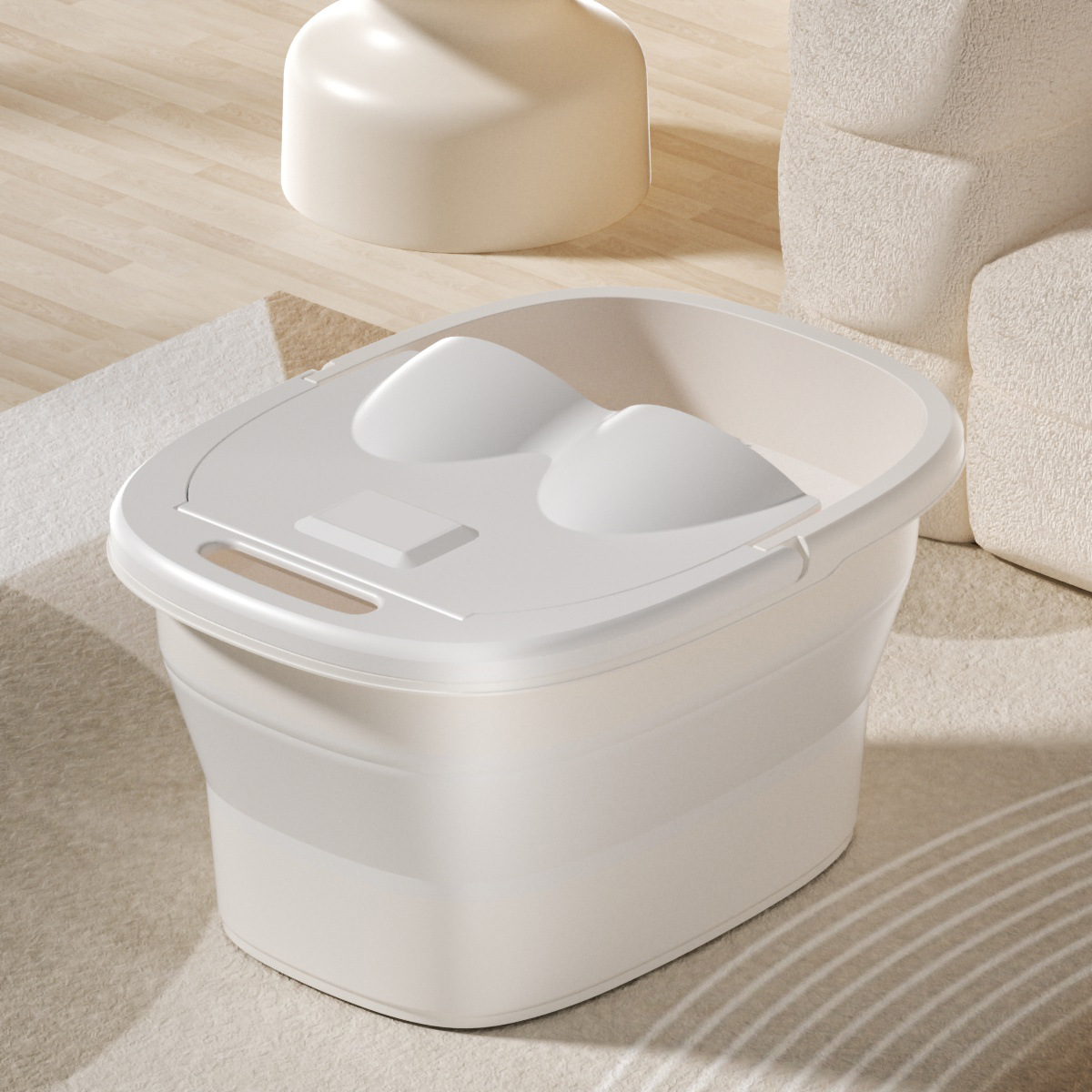 Baño de pies, baño de pies, baño de pies, baño de pies, baño de pies, baño de pies, barril de alta profundidad sobre la pantorrilla, baño de pies plegable, lote inicial