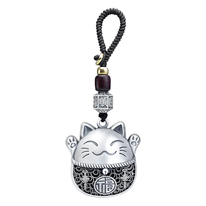 Lucky Cat coche llavero hombres y mujeres de moda colgante personalizado de alta gama hecho a mano llavero coche colgante regalo creativo