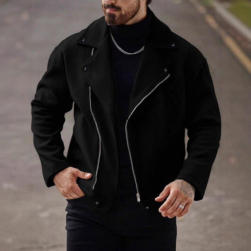 Cross-Border Temu Shein Amazon Cross-Border Foreign Trade Autumn Woolen Coat Men's Loose Casual Jacket