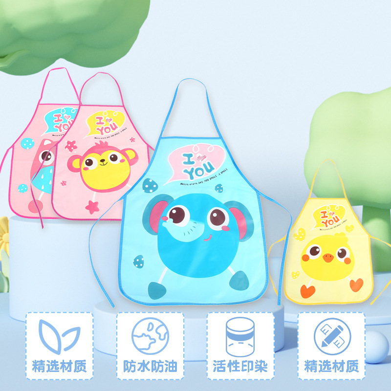 Children's Dining Apron Custom-Made Baby Smock Anti-Dirt Long-Sleeve Bib Infant Protective Clothing Painting Smock