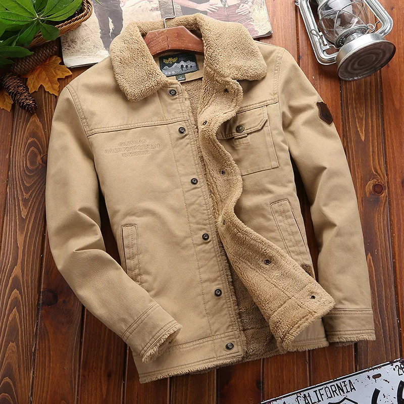 Winter keep warm jacket for leisure, for middle age