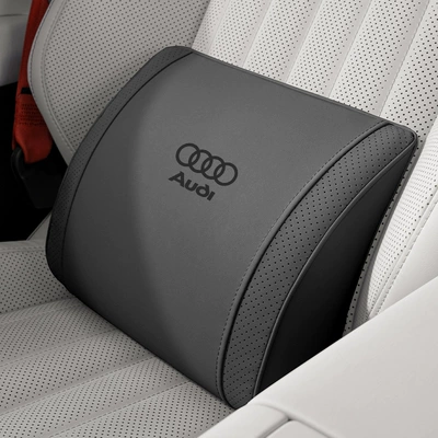 Headrest: Pillow and Cushion - small-k-velvet-noble-black-audi-lumbar-support-1-piece
