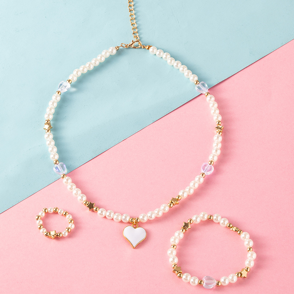 No Inlaid Inlay Material Fashion Geometric Imitation Pearl No Inlaid Kid'S Kids Necklaces