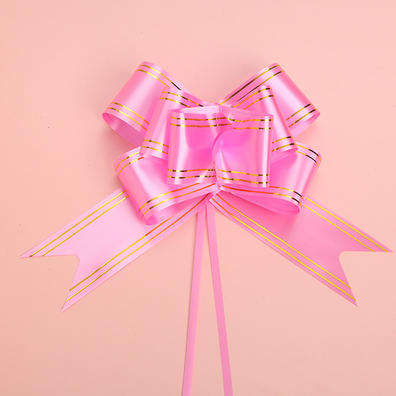 Borde dorado mano tire flor arco cinta regalo embalaje tire flor suministros de la sala de bodas boda decoración del coche de la boda tire Flor al por mayor