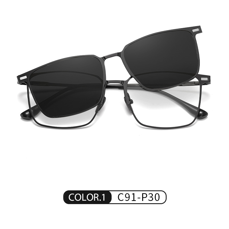 Las nuevas gafas de sol polarizadas magnéticas CG8803 se pueden equipar con gafas planas de miopía, gafas de visión nocturna de metal para conducir de noche
