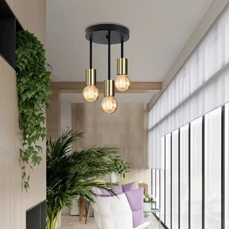 Transfronterizo amazónica simple lámpara de techo de tres extremos comedor dormitorio estudio sala de estar lámpara de lámpara de lámpara de lámpara de escalera