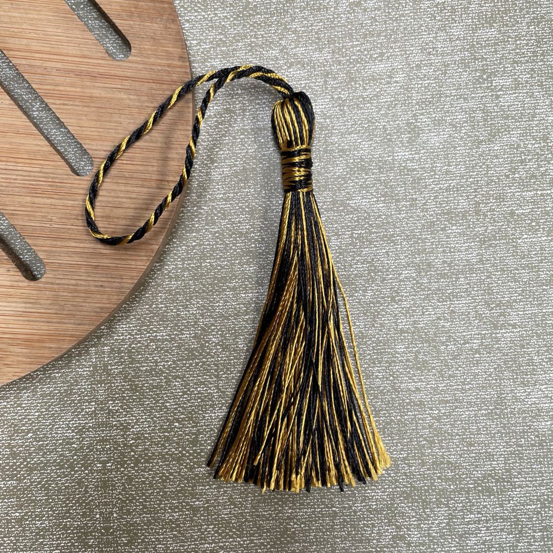 in stock yellow and black mixed color tassel pendant aromatherapy bottles wine bottle tassel fimbrilla