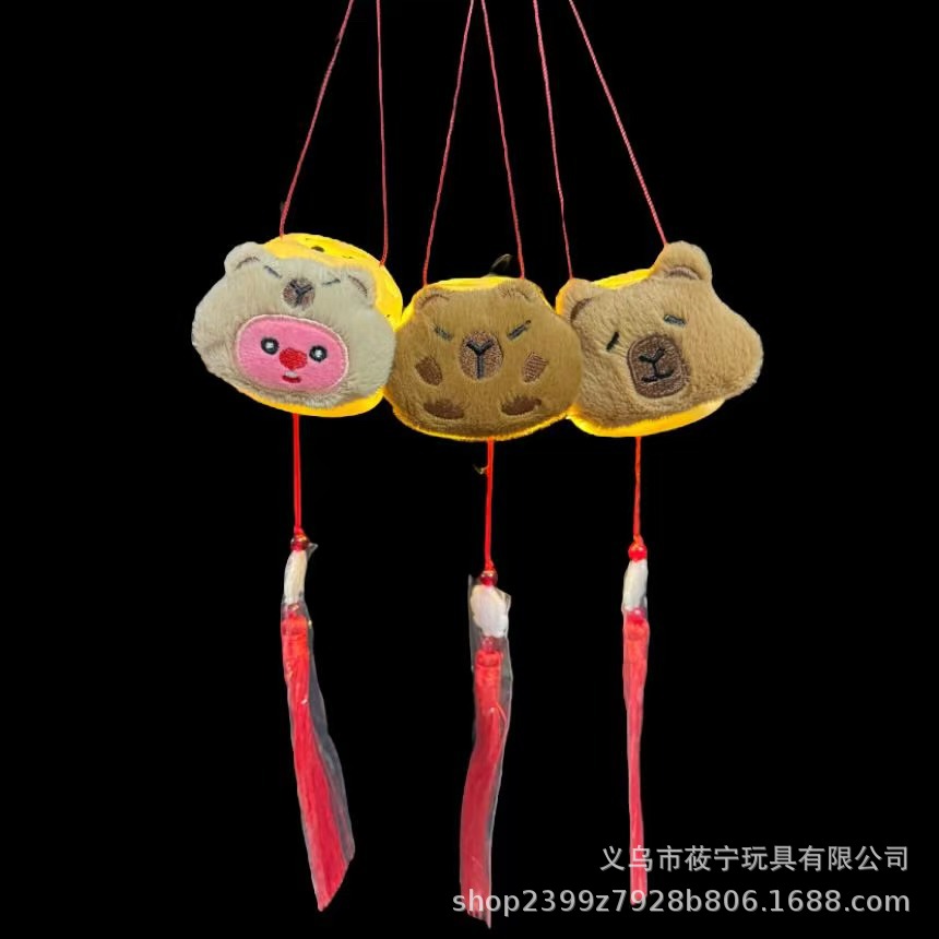 모조 대나무 카피바라 랜턴 혼합 스타일-따뜻한 램프