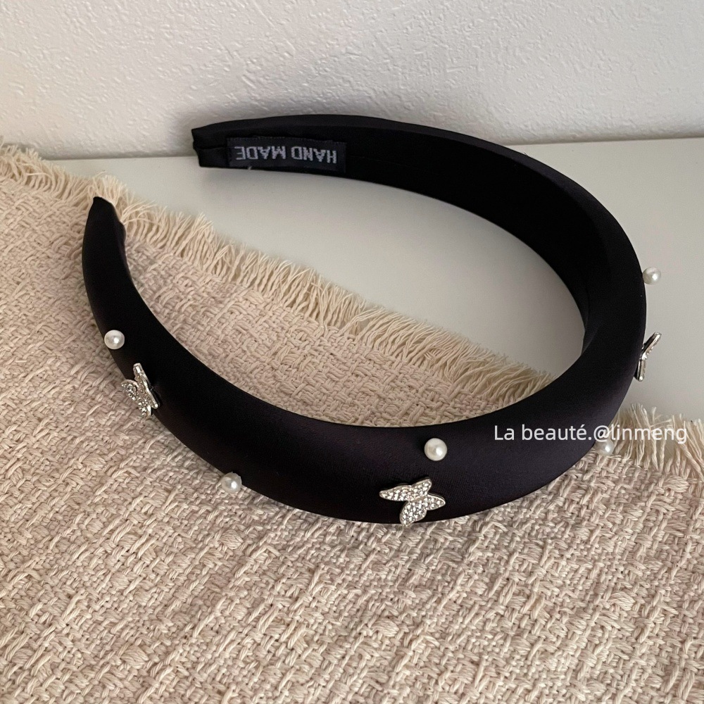 Diadema de Corte Alto para Mujer de Plástico con Perlas para Uso Diario image 48