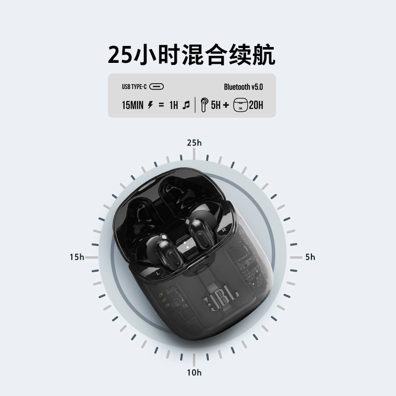 JBL Xiaojing Bean T225TWS True Wireless Headset Bluetooth Semi-in-ear Call Transparent Music Stereo Suitable JBL Xiaojing Bean T225TWS True Wireless Headset Bluetooth Semi-in-ear Call Transparent Music Stereo Suitable