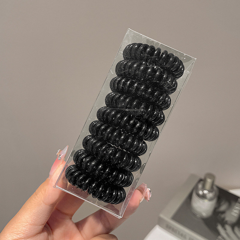 シンプルな透明電話線ヘアバンド女性のための高弾性と耐久性のあるヘアロープ 2025 新しいゴムバンドヘッドバンド帽子|undefined