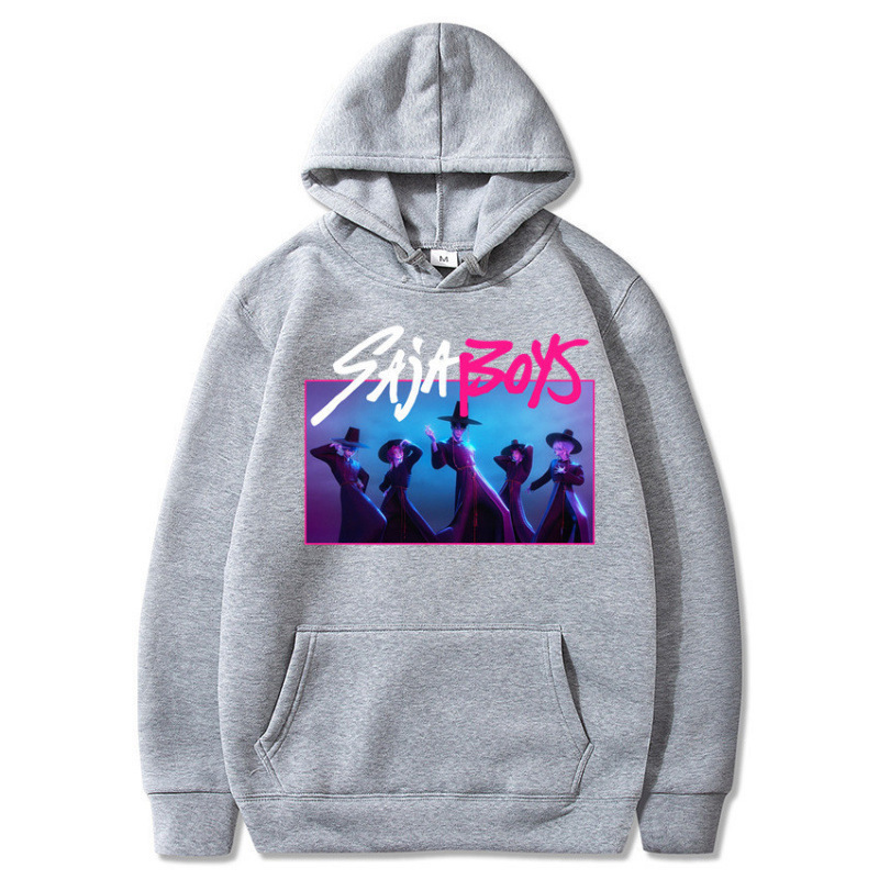 2026 Amazon Saja Boys Hoodie Men Women Men and Women Couple Sweatshirt Hoodie Light Gray