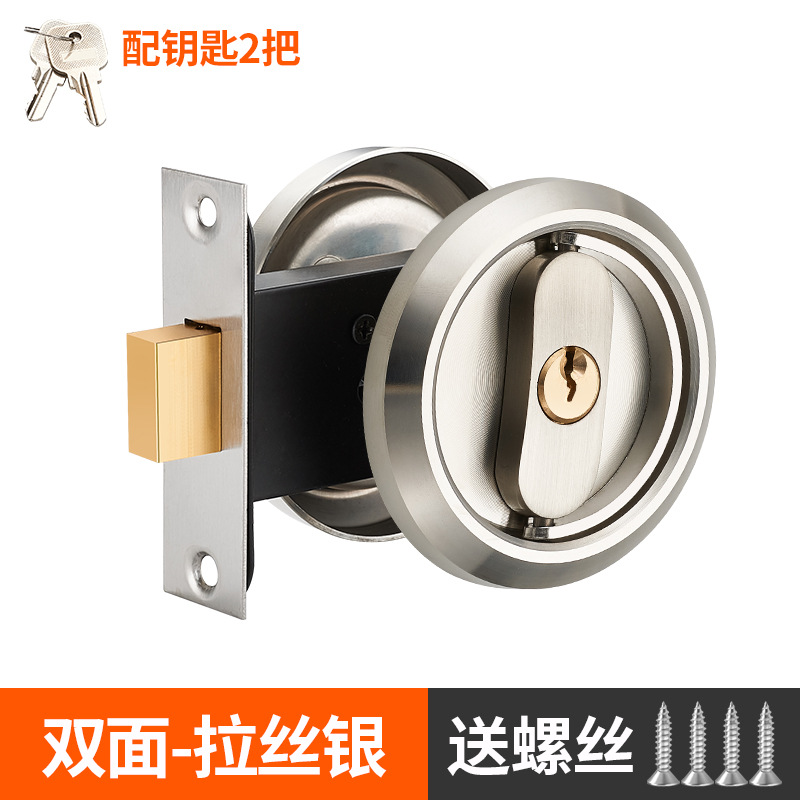 Cerradura de puerta invisible cerradura oculta cerradura de fondo pared deslizante cerradura de puerta doble gancho cerradura de puerta cerradura de acero inoxidable 304