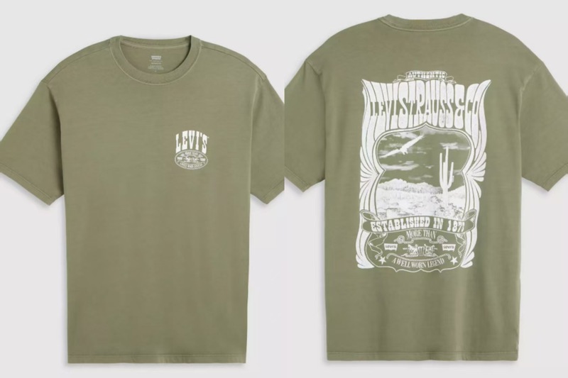2025欧米ファッションクロスボーダー夏新作トレンドLevi「s高品質男女同モデルtシャツプリント|undefined