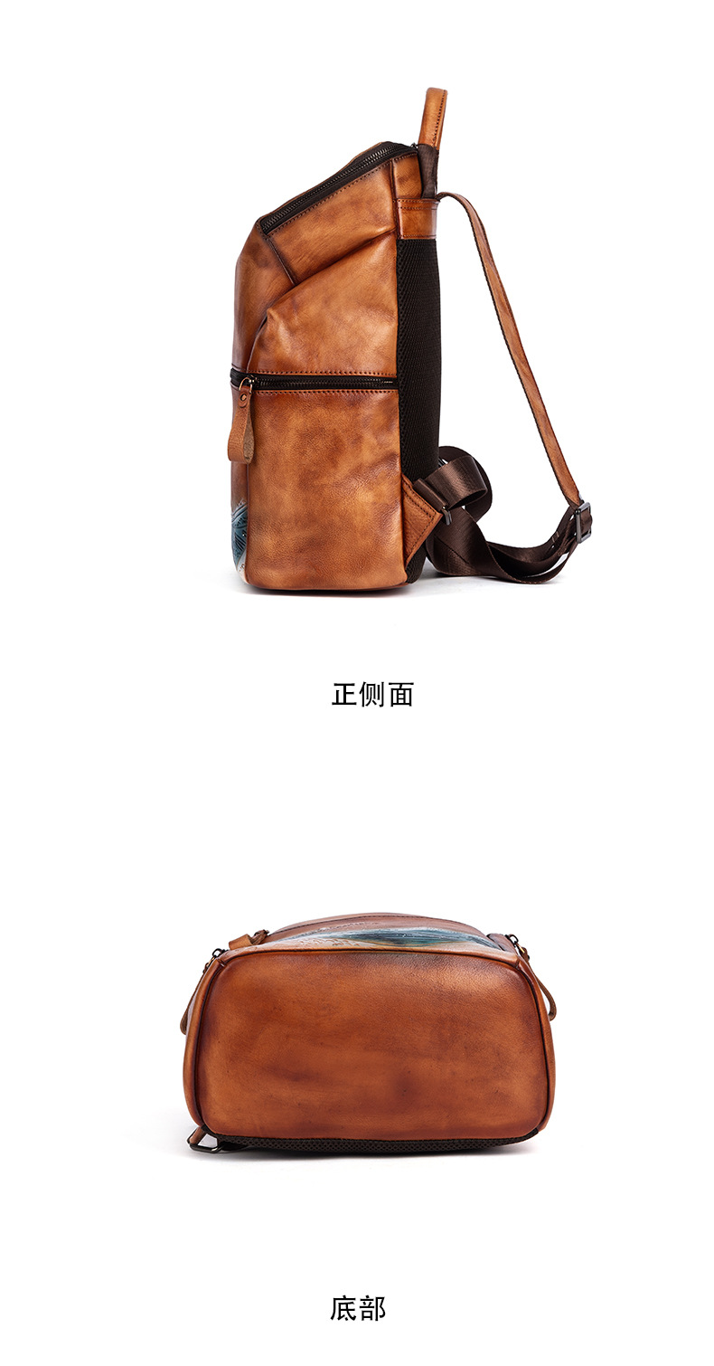 Ba lô nữ phong cách Hàn Quốc dung tích lớn màu retro phai — Màu nâu cổ điển, Màu đen cổ điển, Cà phê cổ điển chi tiết 15