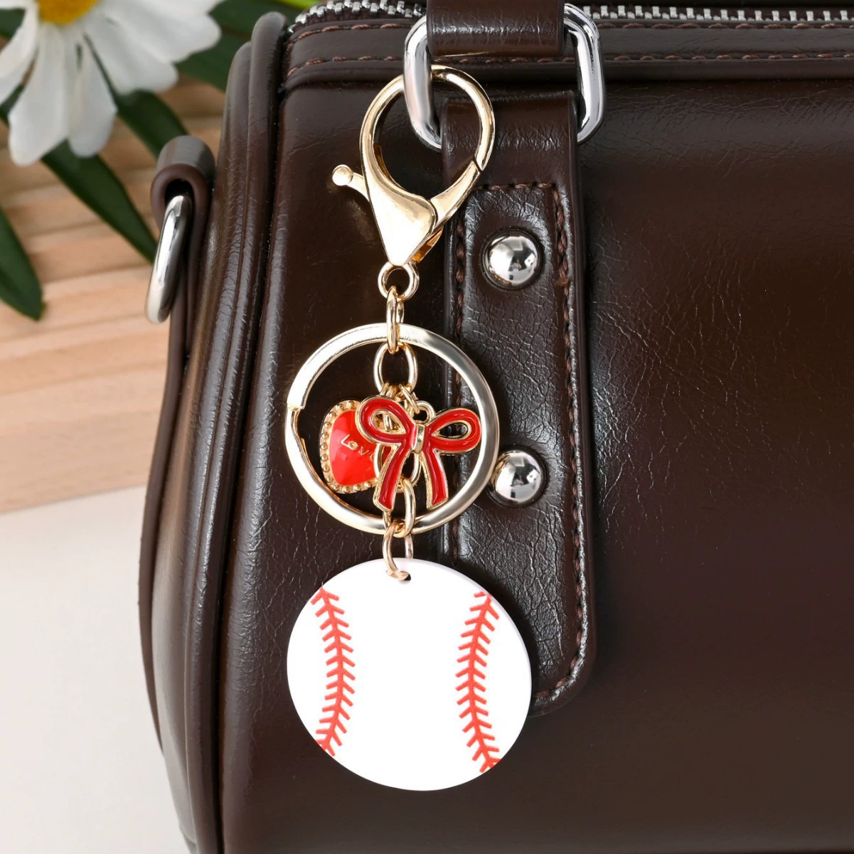 Брелок для ключей футбольного-baseball, модный аксессуар для сумки, европейский стиль, оптом