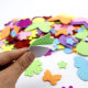 Wholesale spot Amazon eva cartoon patch spring butterfly flower foam stickers mother's day diy decoration with glue