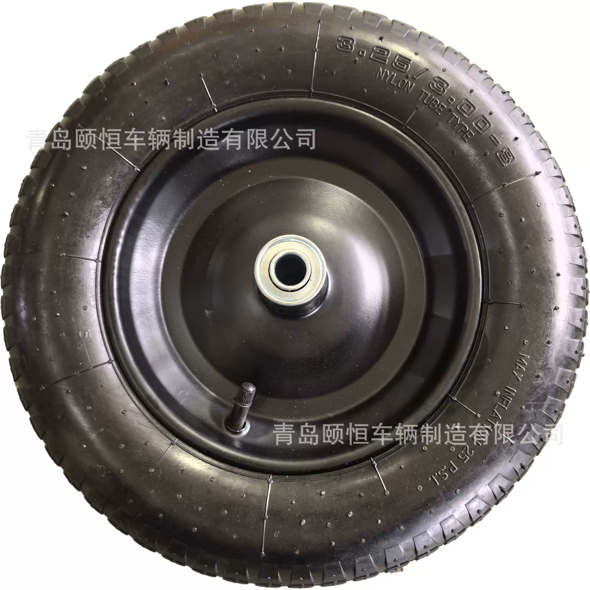 16寸手推车充气轮胎3.20/3.00-8实心胎