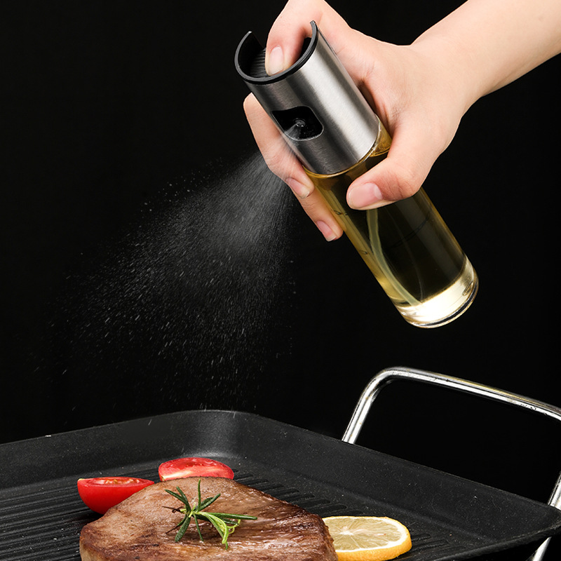 批发喷油壶100ml 厨房喷雾瓶喷壶玻璃瓶按压不