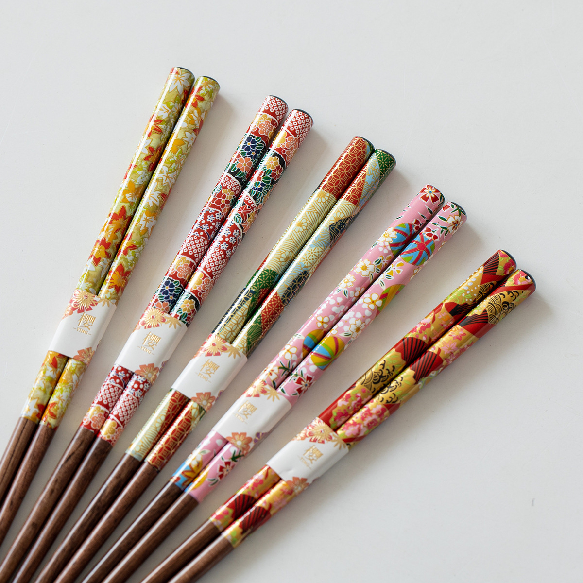 Japanese Imported Tanaka Chopsticks, Cherry Wood Solid Wood Chopsticks, Japanese-Style Pointed Chopsticks, High Temperature Resistant, Dishwasher Safe, Household Non-Slip Chopsticks