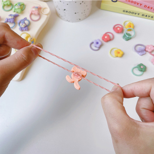 Children's hair accessories set of 10 elastic bands, hair-friendly for babies, cute hair clips, baby hair ties