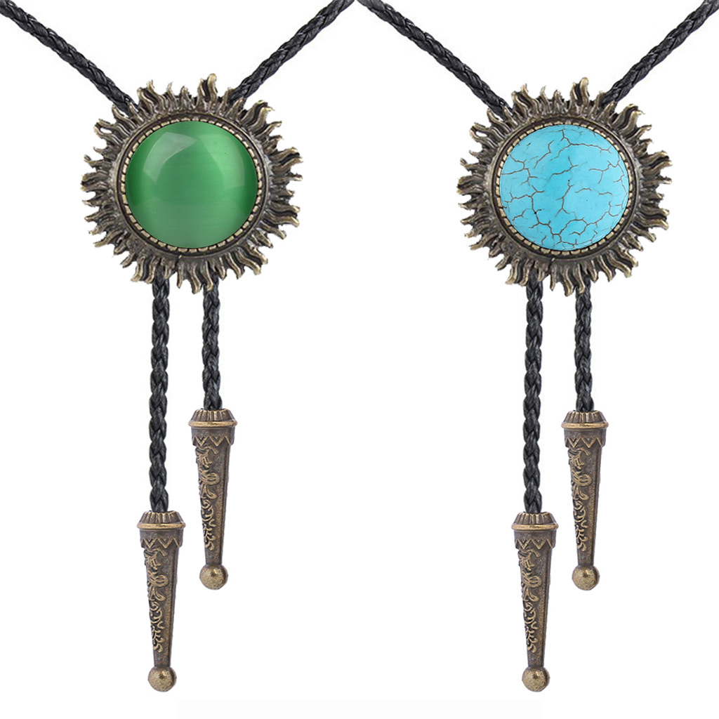 men's modified turquoise pendant solar-powered