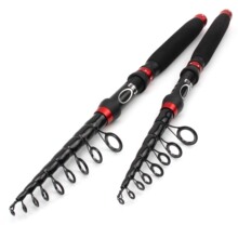 跨境一件代发欧美渔具超短超轻迷你收缩路亚竿直柄路亚短海竿钓杆