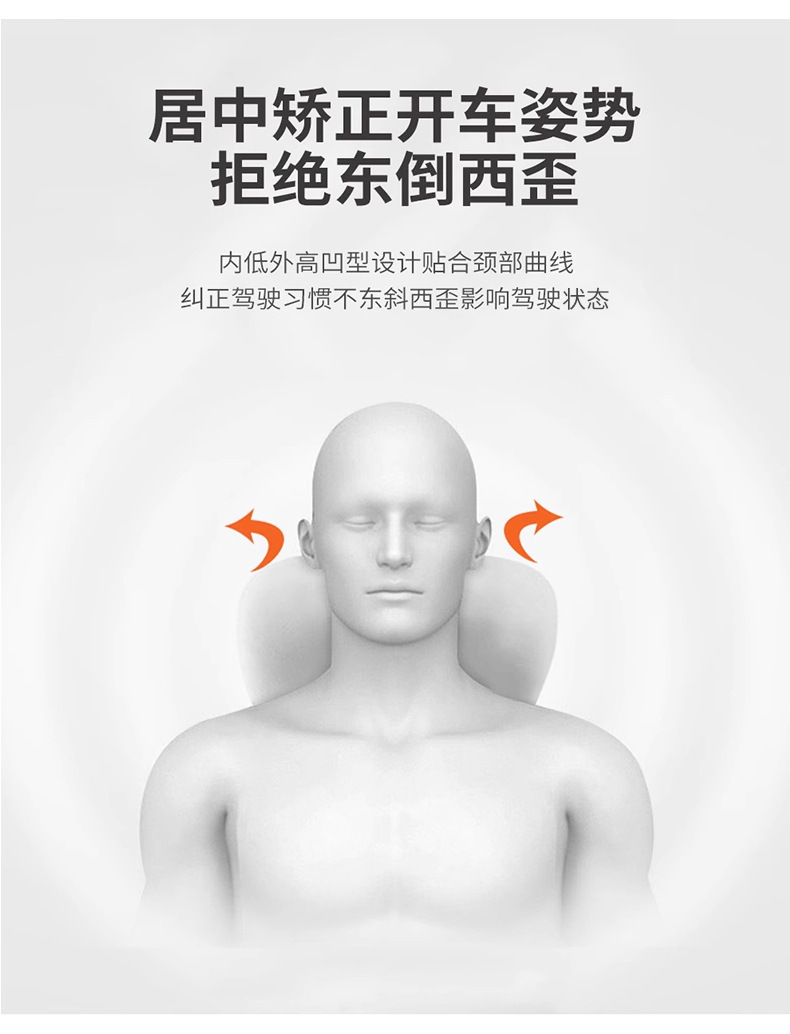 Car Headrest and Lumbar Support Set Car Seat Cushion Headrest Combination Fits the Waist and Neck to Correct Sitting Posture Cushion