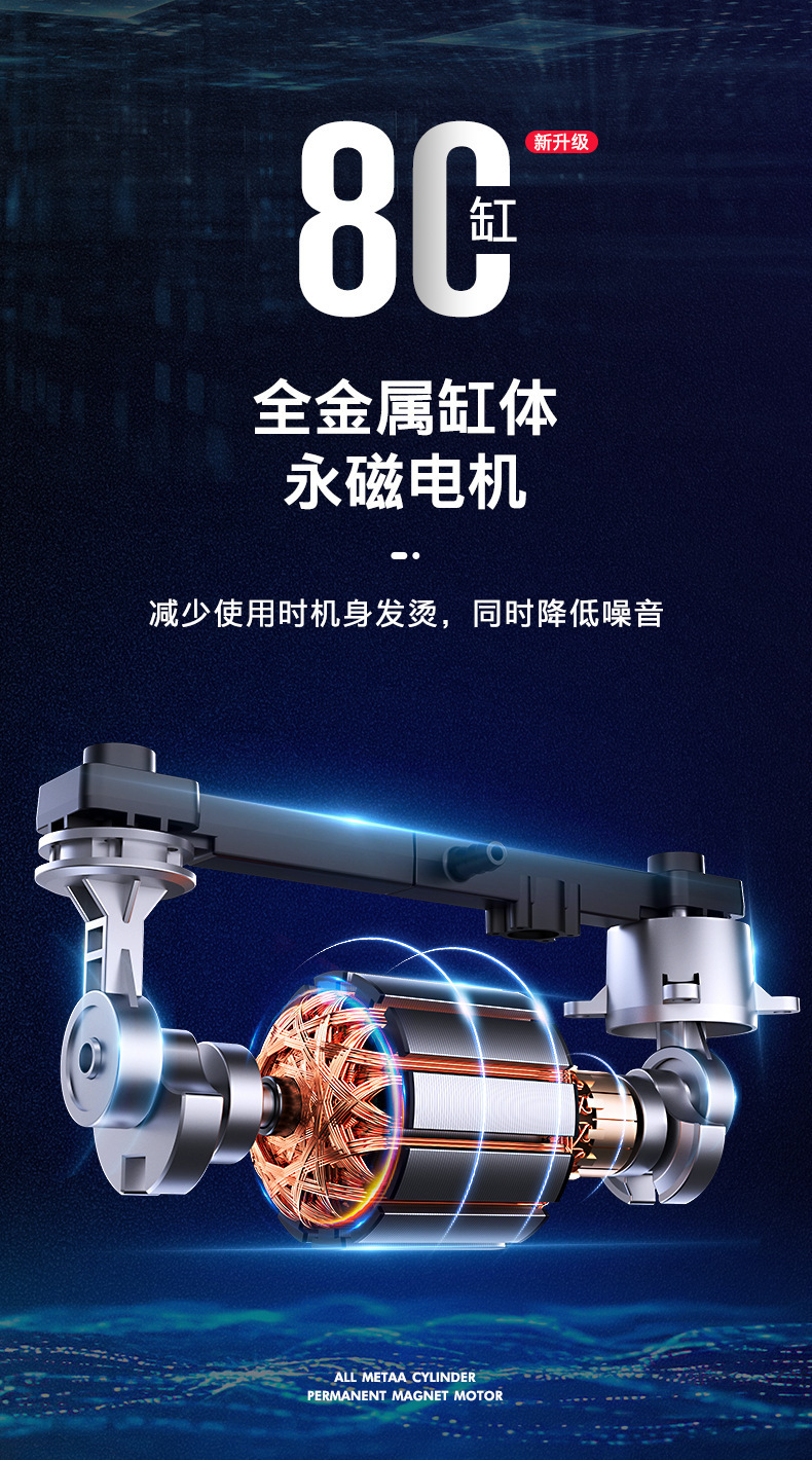 Car Tire Inflator Pump with Automatic Inflation and Shut-Off, 150W, Multifunctional Dual-Cylinder High-Pressure Pump for Vehicles, Free Shipping