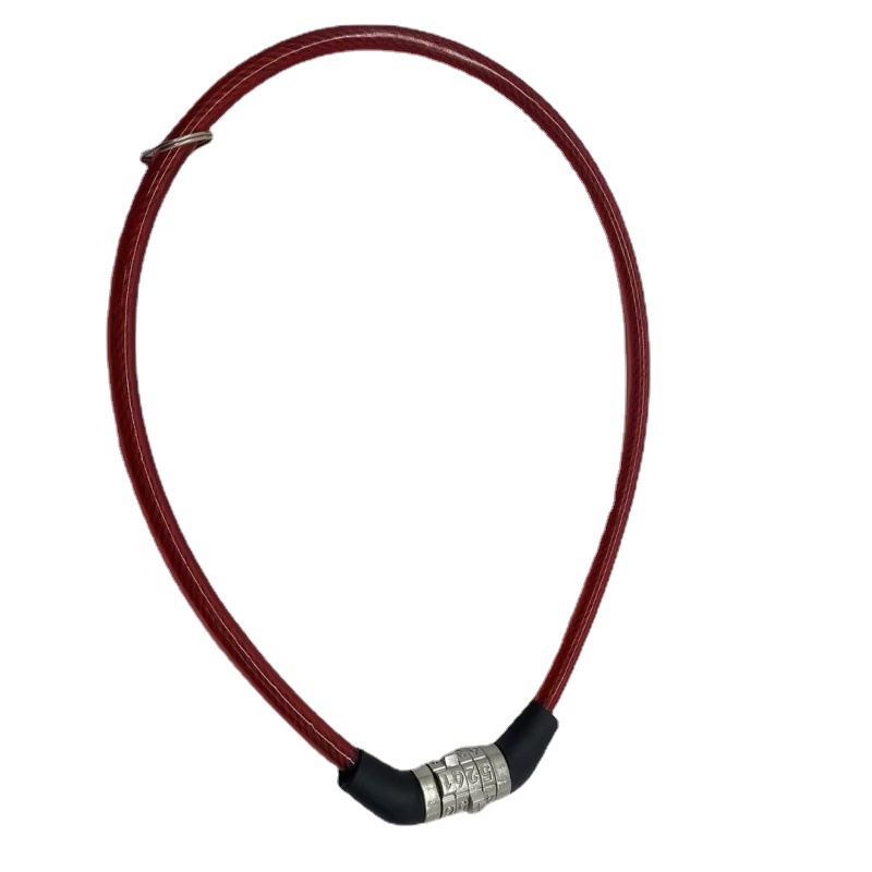 Candado para bicicleta, candado de combinación de cuatro dígitos para bicicleta de montaña, candado de cable de acero, candado de combinación de un solo anillo, candado de alambre de acero, accesorios para ciclismo.