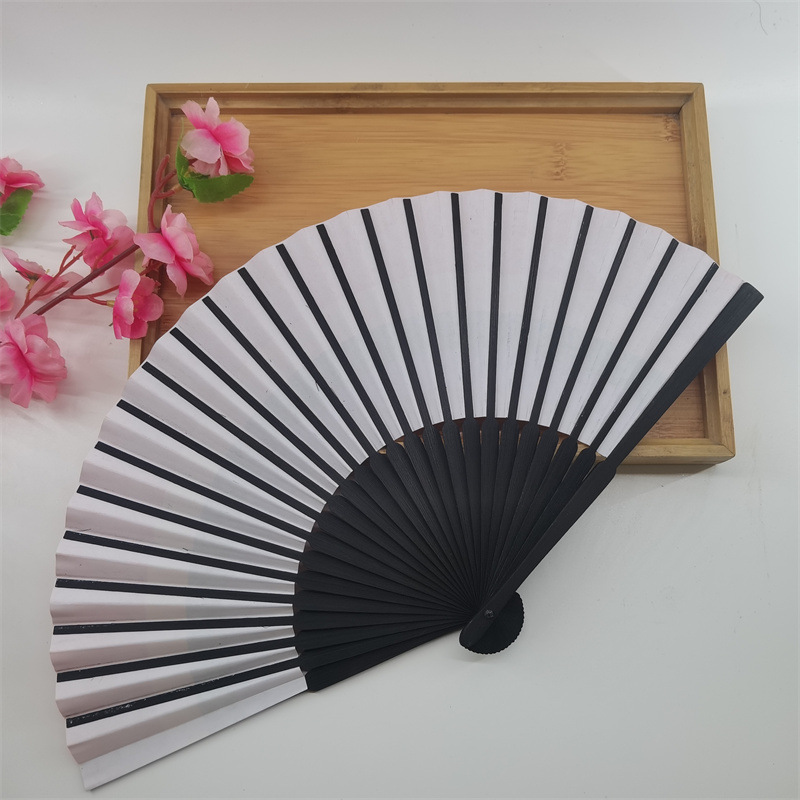 Fashion Bamboo Plastic Rainbow Color Folding Fan Wholesale display picture 16