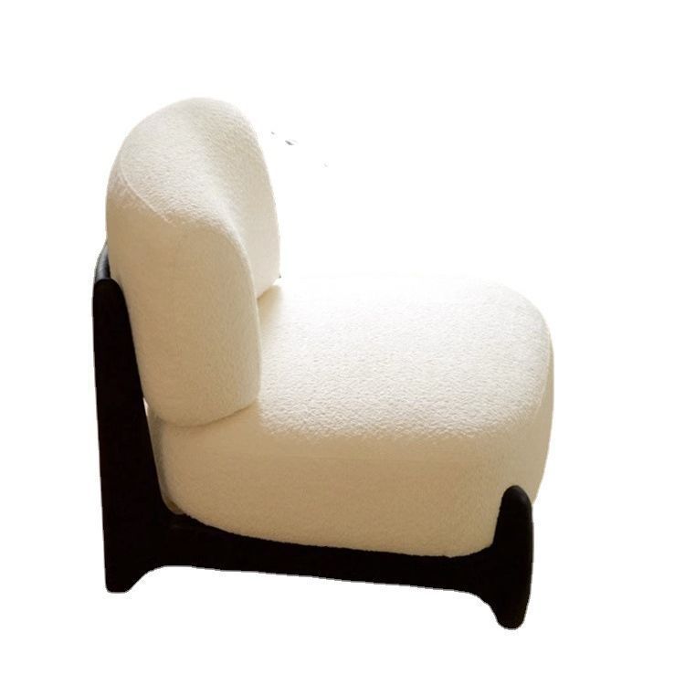 Silla de sofá individual de sala de estar de estilo crema, balcón de lujo ligero, silla individual de ocio, sofá pequeño de diseño minimalista