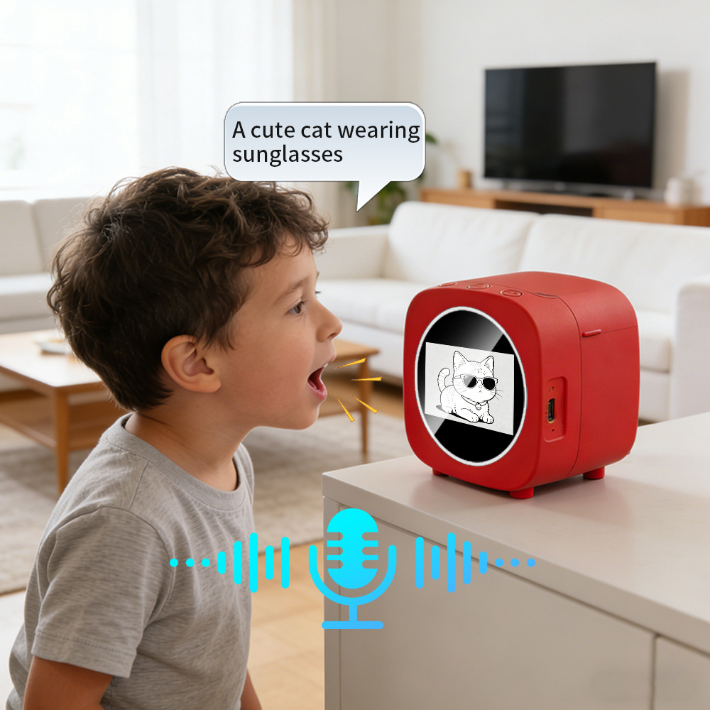 Minimpresora Térmica Infantil AI con Pantalla de 2.4 Pulgadas Sin Tinta para Niños image 3